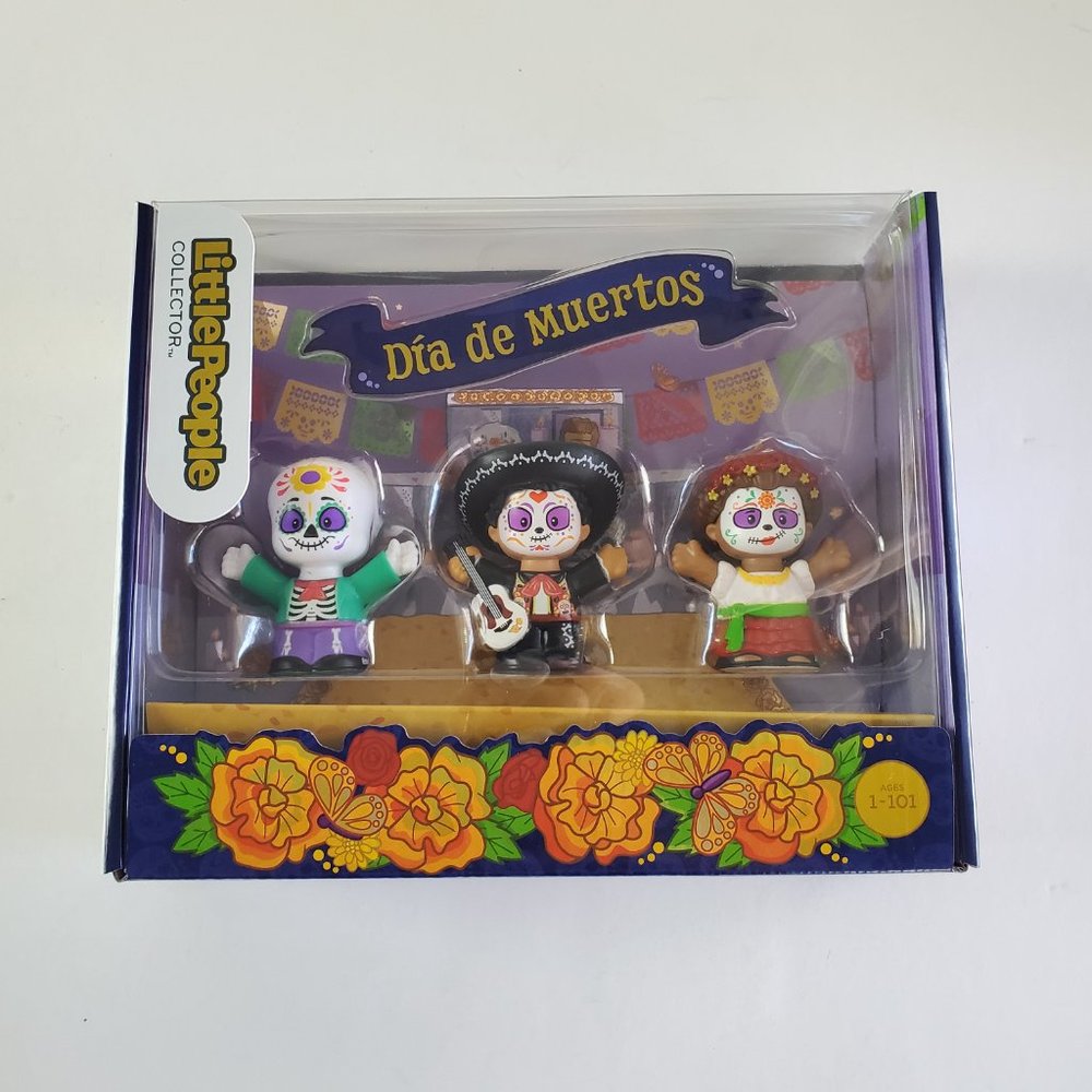 Fisher Price Little People Collector 3pc Set Day Of The Dead Dia De Los Muertos